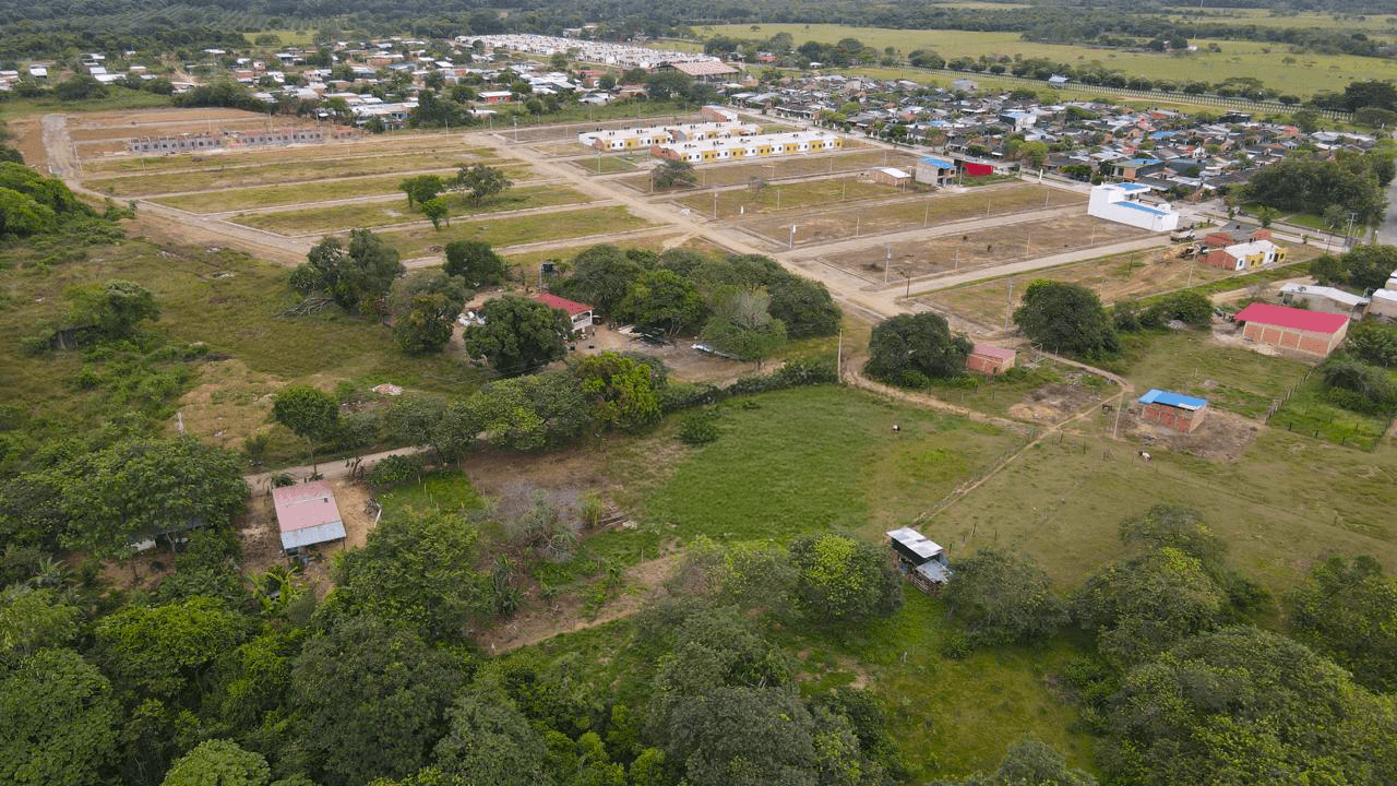 Vista aérea del proyecto Palmas de Upia